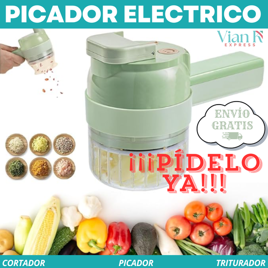 Picador Eléctrico con Cuchillas de Acero Inoxidable – Potencia y Precisión en tu Cocina