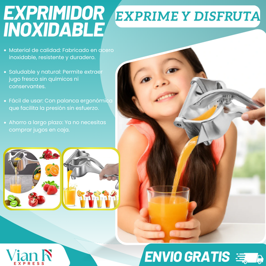Exprimidor Inoxidable para Jugos Saludables y Frescos